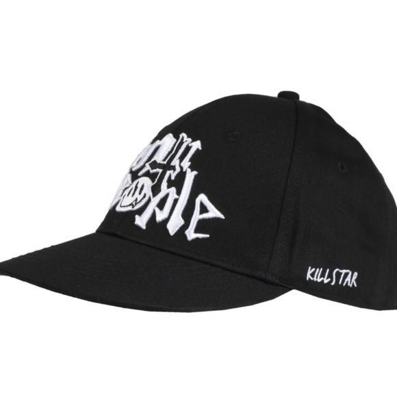 Anti People Trucker Cap | Black Embroidered In White - Killstar - Hats