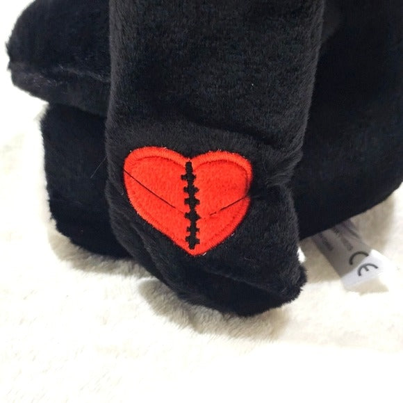 Gothic Bunny Plushie | Red & Black Color Block Punk Design 9" Tall - A Gothic Universe - Plushies