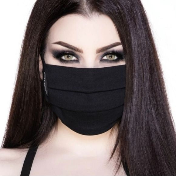 Unisex Face Mask | Primary | Gothic Black Tie Close For a Perfect Fit - Killstar - Face Masks