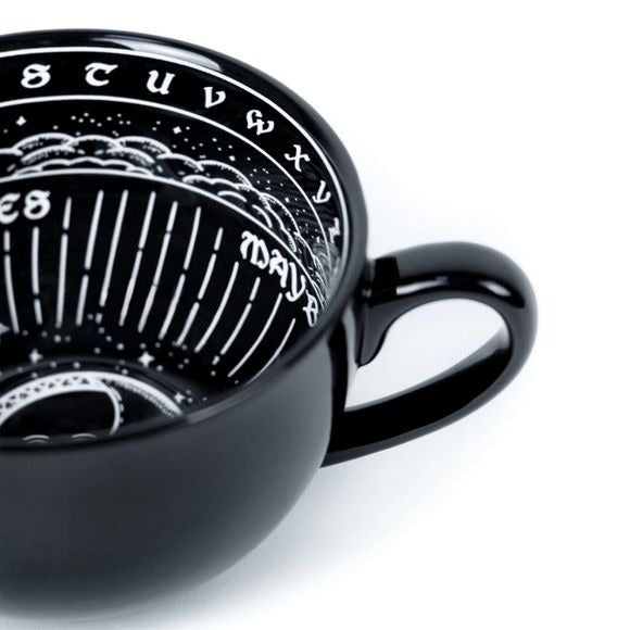 Ouija Oversized Mug | Black Outside Ouija Graphics Inside 500ml - Rogue + Wolf - Mugs