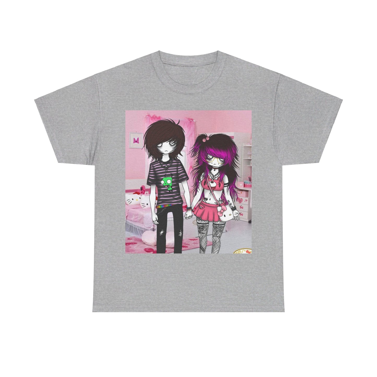 8ngelonline & 03osc Emo Couple Double Graphic T-Shirt