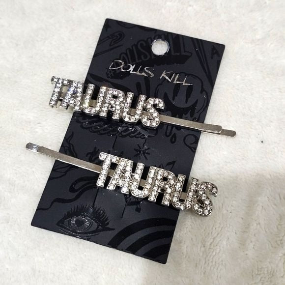 Ciel Hair Accessories | Taurus Zodiac Rhinestone Hair Pins - Dolls Kill - Hair Pin