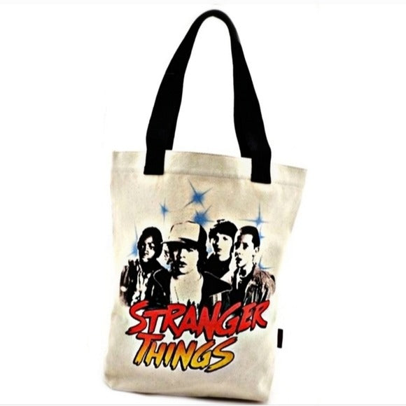 Canvas Tote Bag | Stranger Things Characters Inspired Strong - Loungefly - Tote Bags