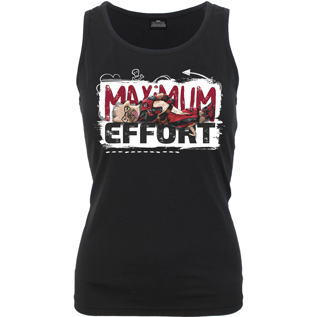 DEADPOOL - MAXIMUM EFFORT - Razor Back Top Black