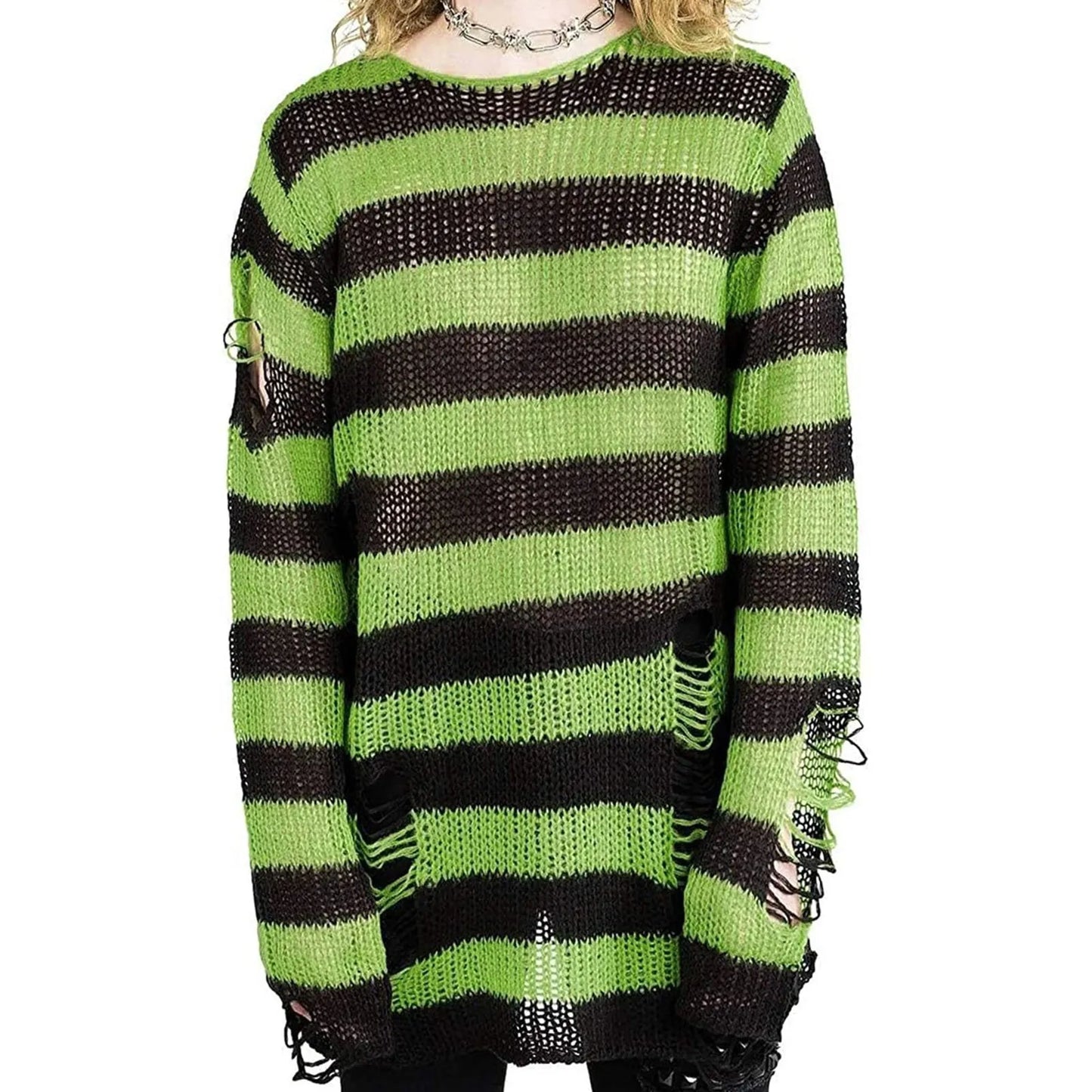 Astral Shred Long Sleeve Sweater - A Gothic Universe - Sweaters