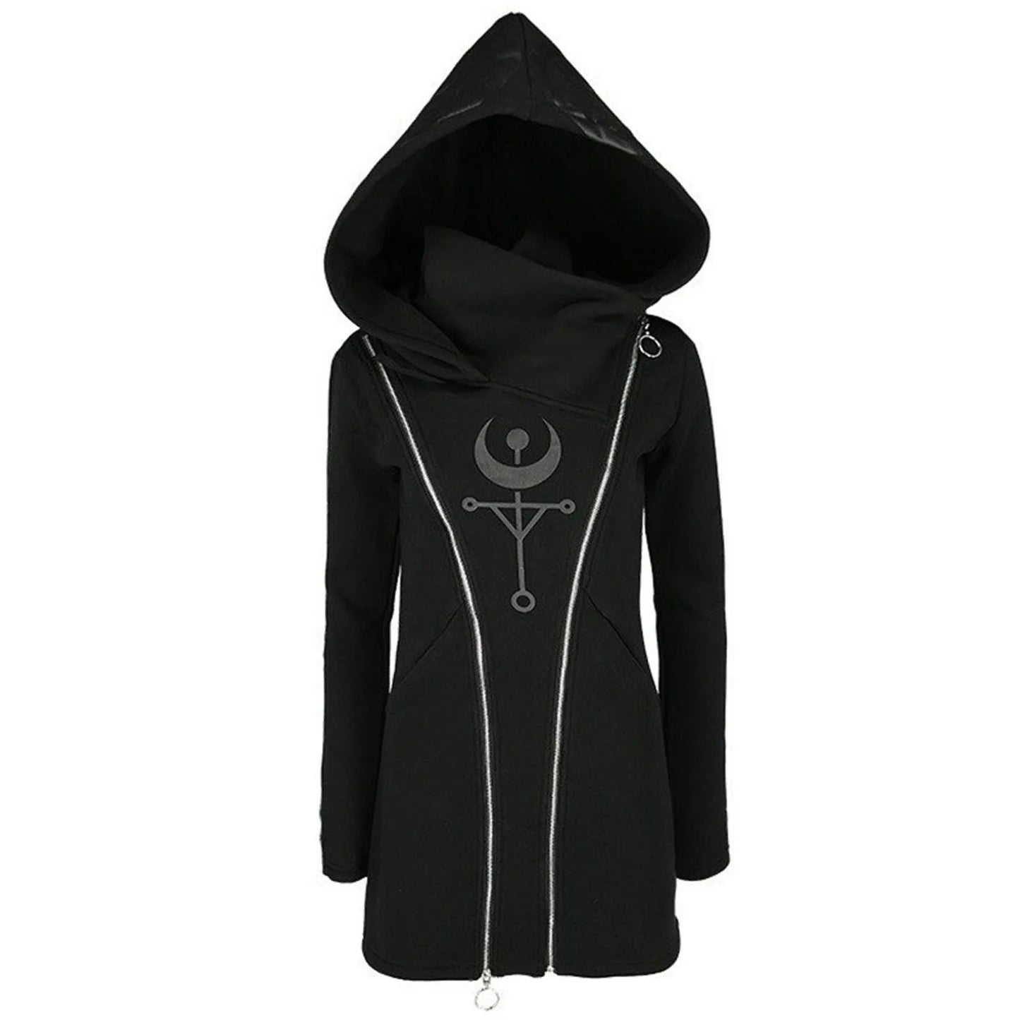 Enchanted Moonrise Women's Hooded Coat - A Gothic Universe - Jackets