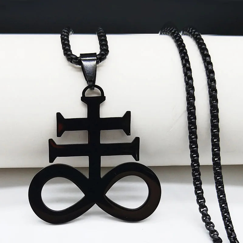 Shadow Crucible Occult Cross Necklace - A Gothic Universe - Necklaces