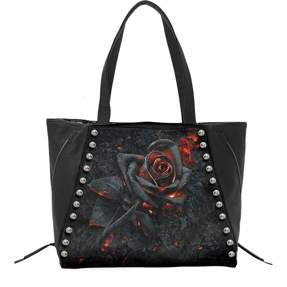 BURNT ROSE - Tote Bag - PU Leather Studded