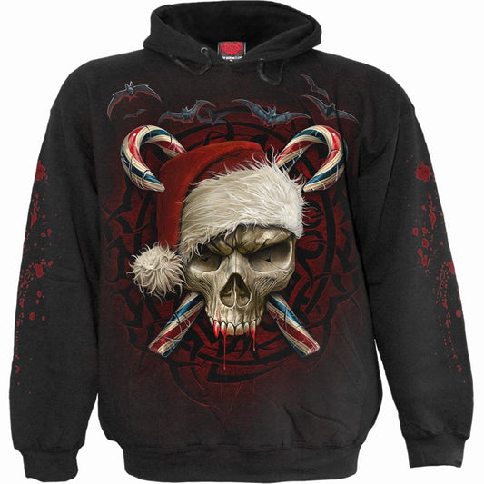 CANDY CANE SANTA - Hoody Black