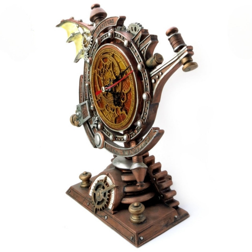 The Stormgrave Chronometer Clock | Steam Punk Hand Painted - Alchemy Empire - Clocks