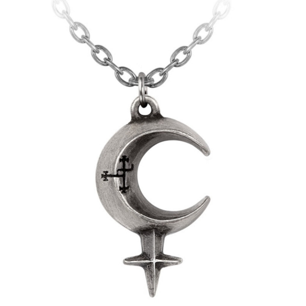 Lilith Pendant Necklace | Silver Antiqued Pewter - Alchemy Gothic - Necklaces