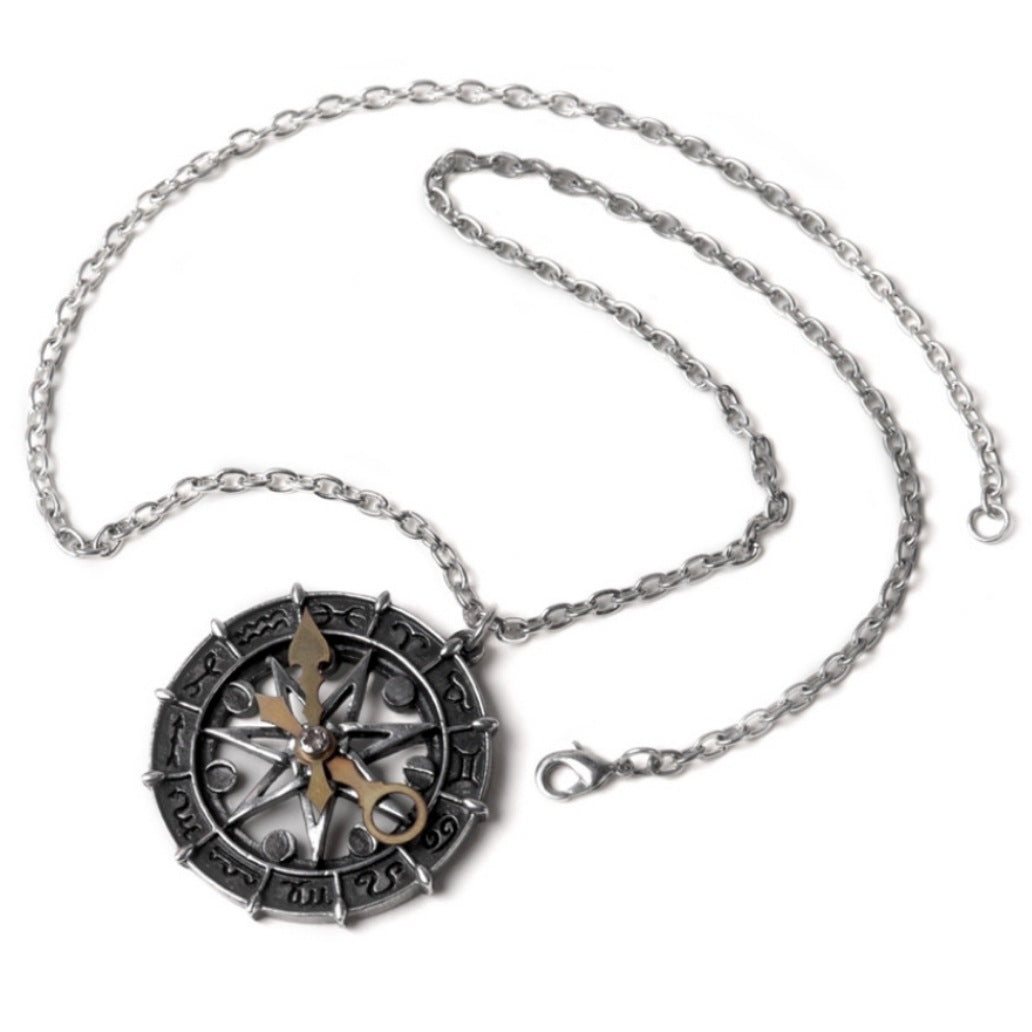 Astro-Lunial Compass Pendant | Fine English Antiqued Pewter - Alchemy Empire - Necklaces