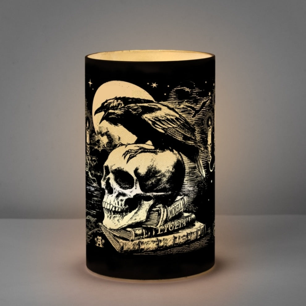 Poe's Raven Lantern | Glass Etched - Alchemy of England - Lanterns