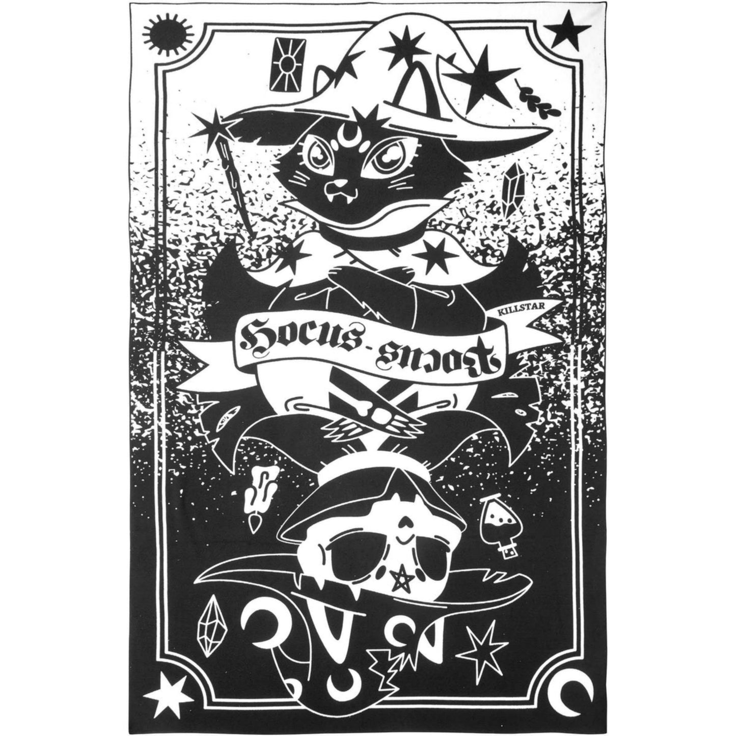 Meow-Gical Beach Towel | Black White Hocus Pocus Cats - Killstar - Beach Towels