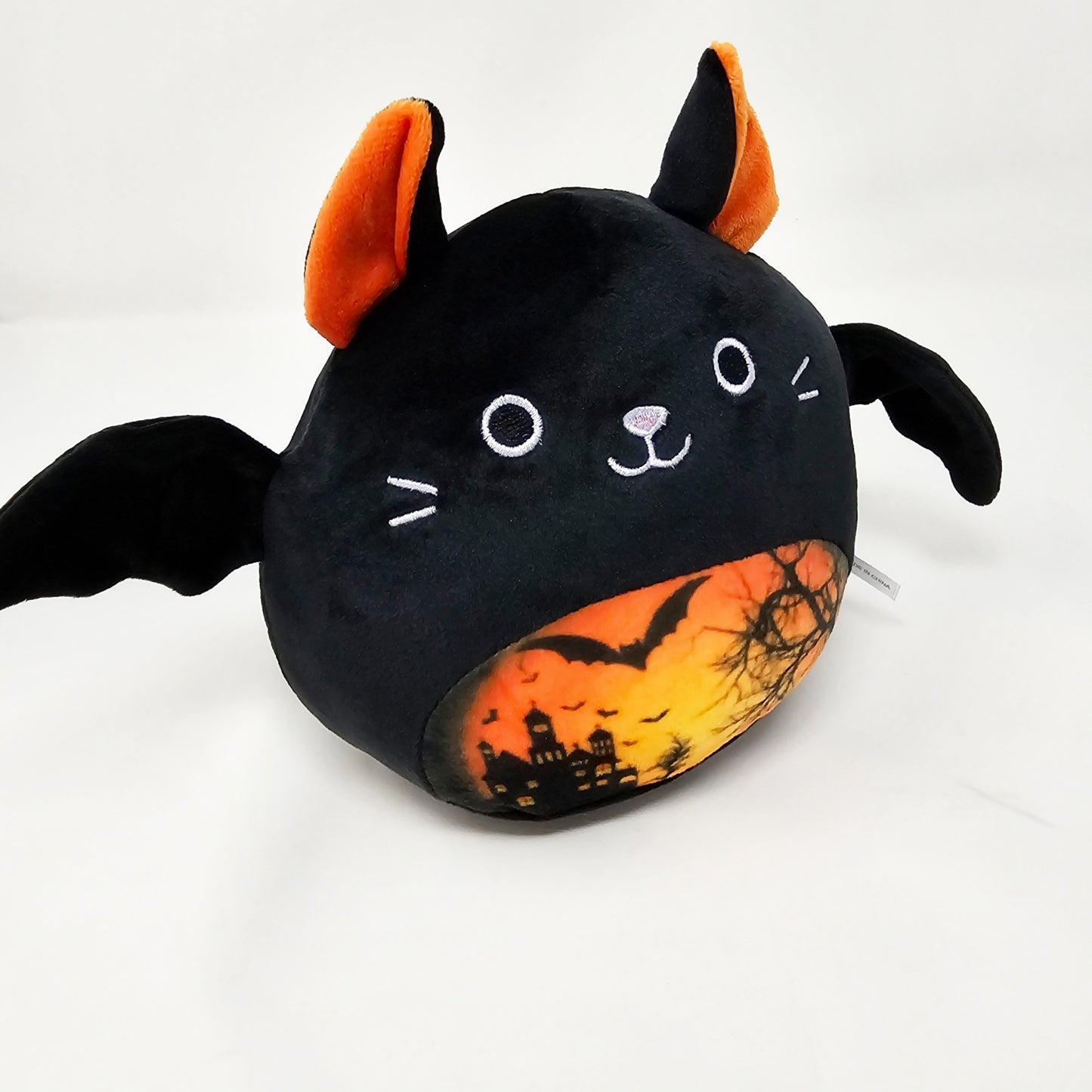 Gothic Black Bat Plushie | Haunted House Creepy Tree Graphic 3D Orange Ears - A Gothic Universe - Plushies