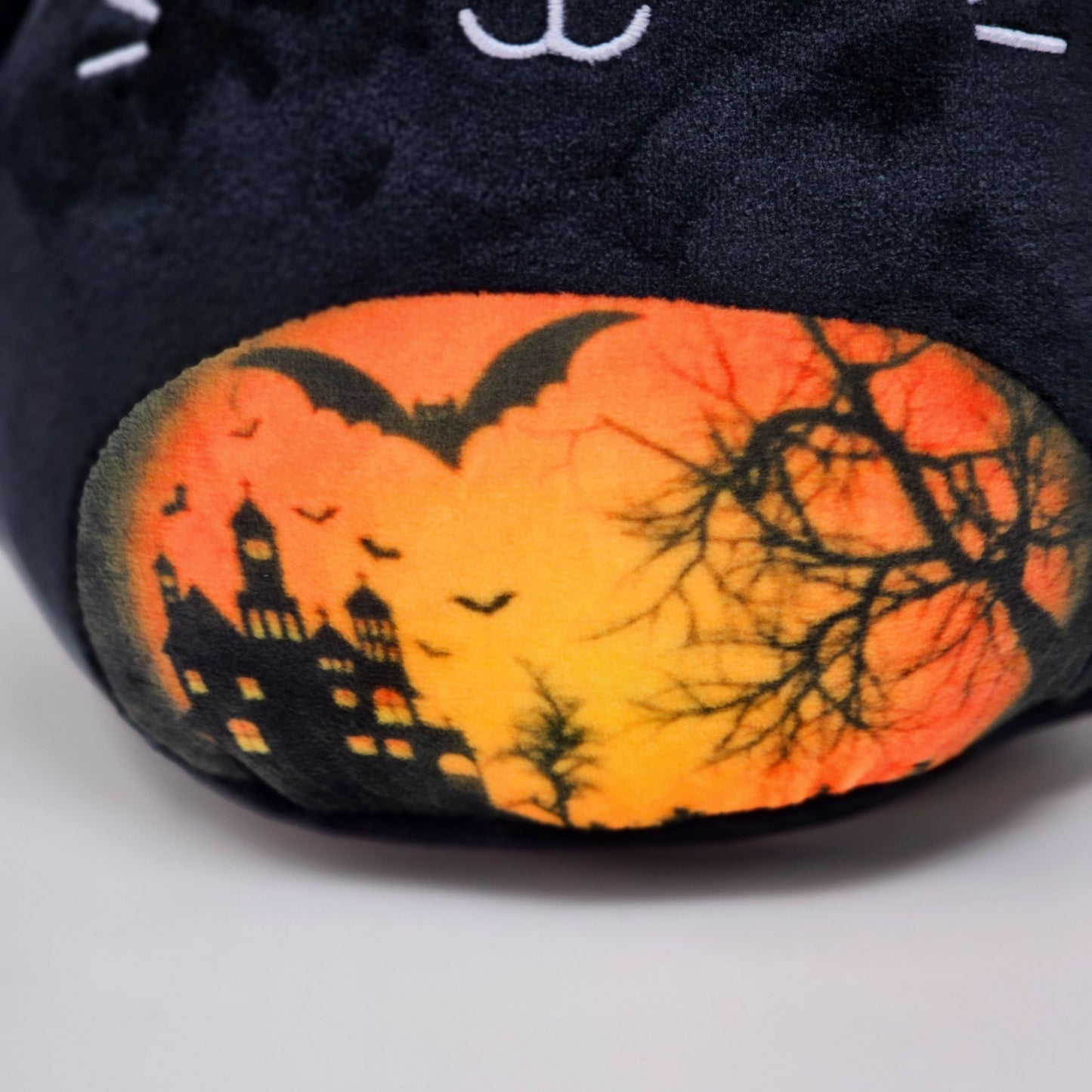 Gothic Black Bat Plushie | Haunted House Creepy Tree Graphic 3D Orange Ears - A Gothic Universe - Plushies