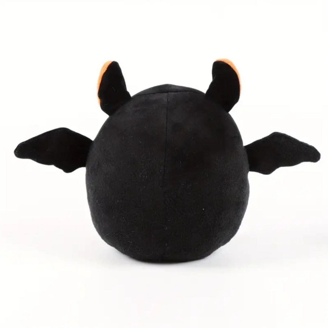 Gothic Black Bat Plushie | Haunted House Creepy Tree Graphic 3D Orange Ears - A Gothic Universe - Plushies