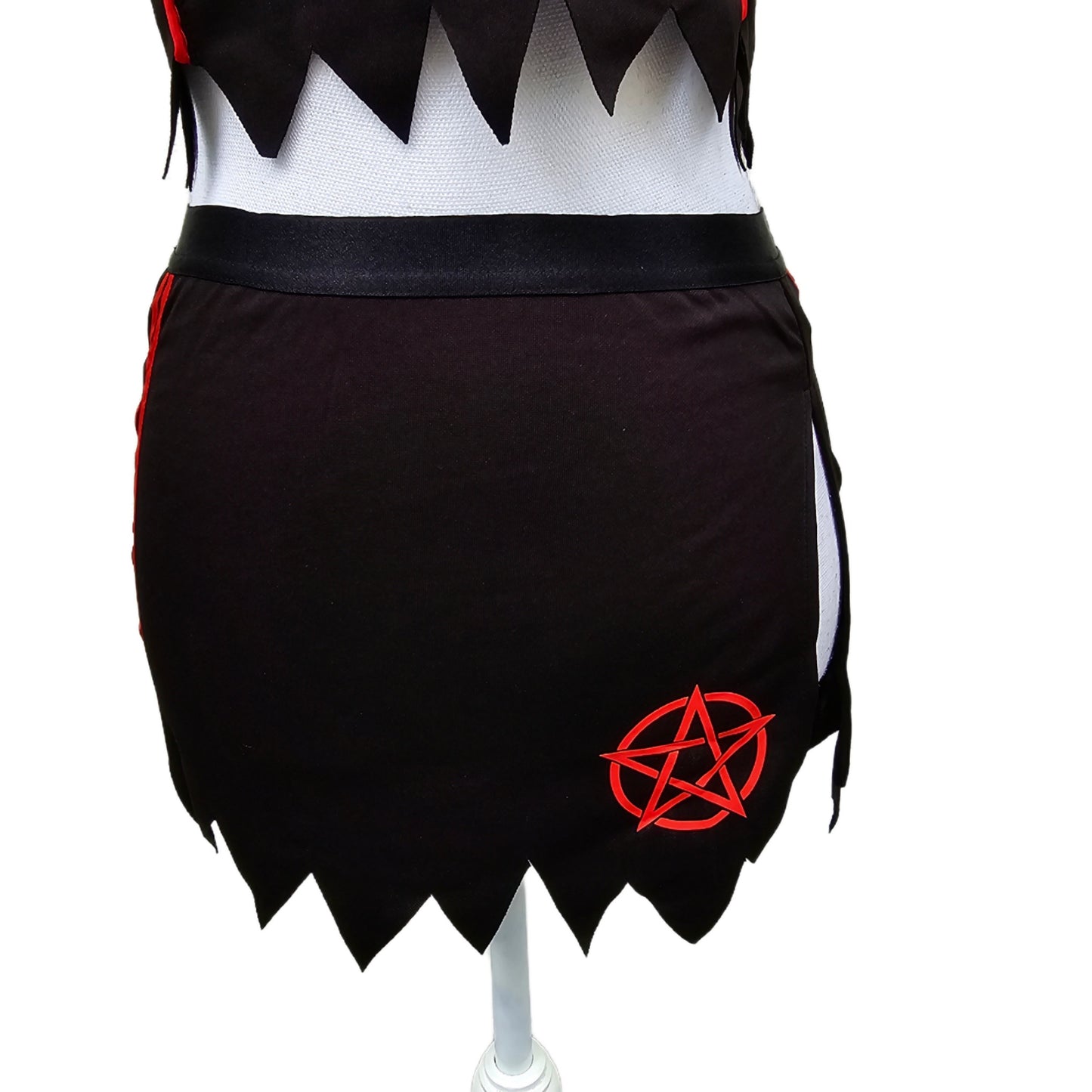 Football Costume Set | Go Devils | Red & Black Pentagram & 666 Graphic - Trickz N Treatz - Costumes