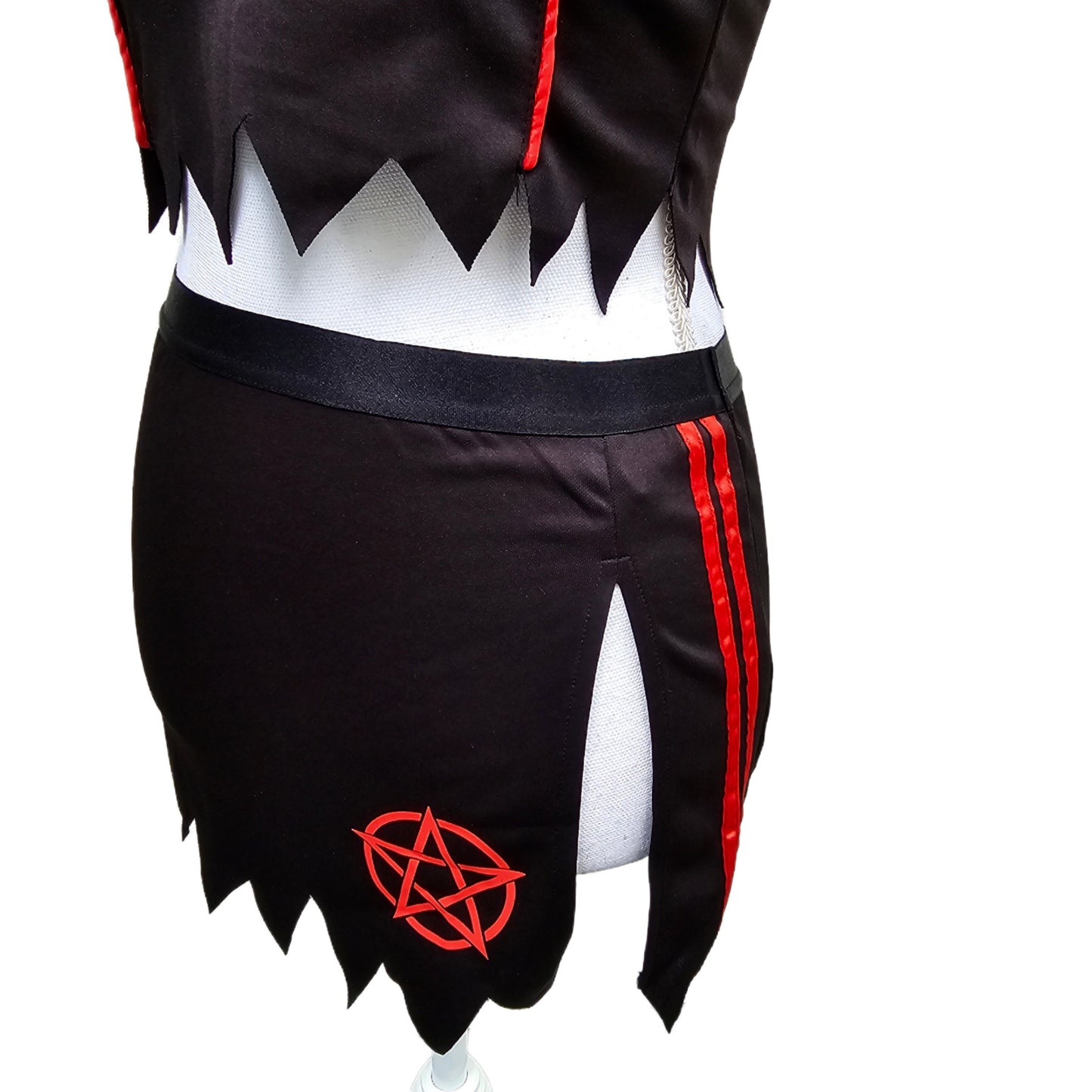 Football Costume Set | Go Devils | Red & Black Pentagram & 666 Graphic - Trickz N Treatz - Costumes