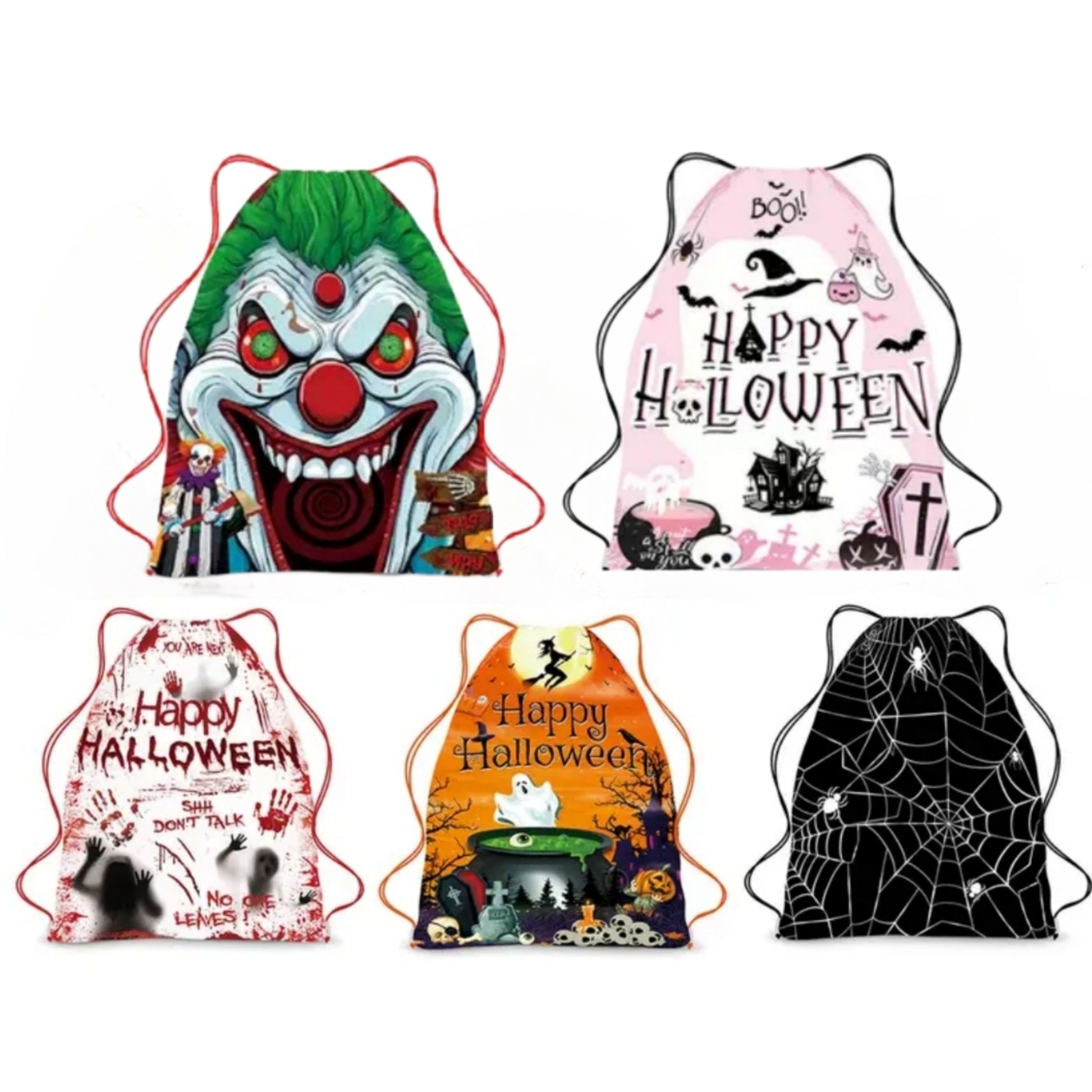 Draw String Backpack | Lightweight 10½"x13" | Halloween Horror Theme Graphic Bag - A Gothic Universe - Backpacks