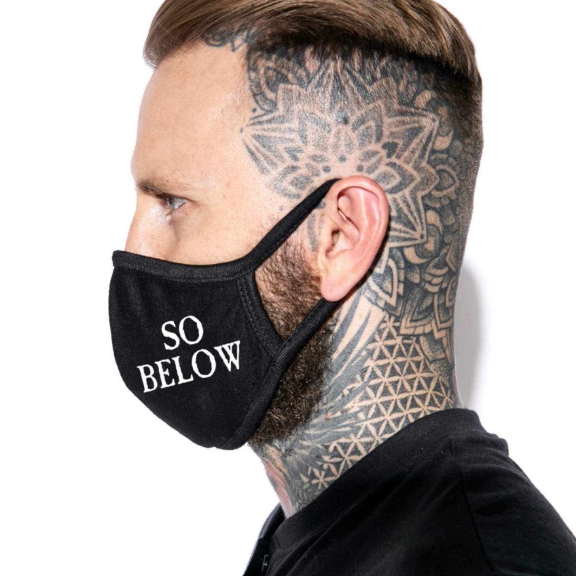 Face Mask | As Above So Below Design On Both Sides 100% Cotton - Blackcraft Cult - Face Masks