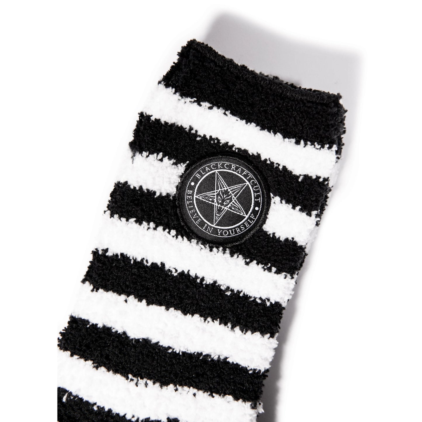 Fuzzy Socks | Believe In Yourself | Black Soft Bottom Grippies - Blackcraft Cult - Socks