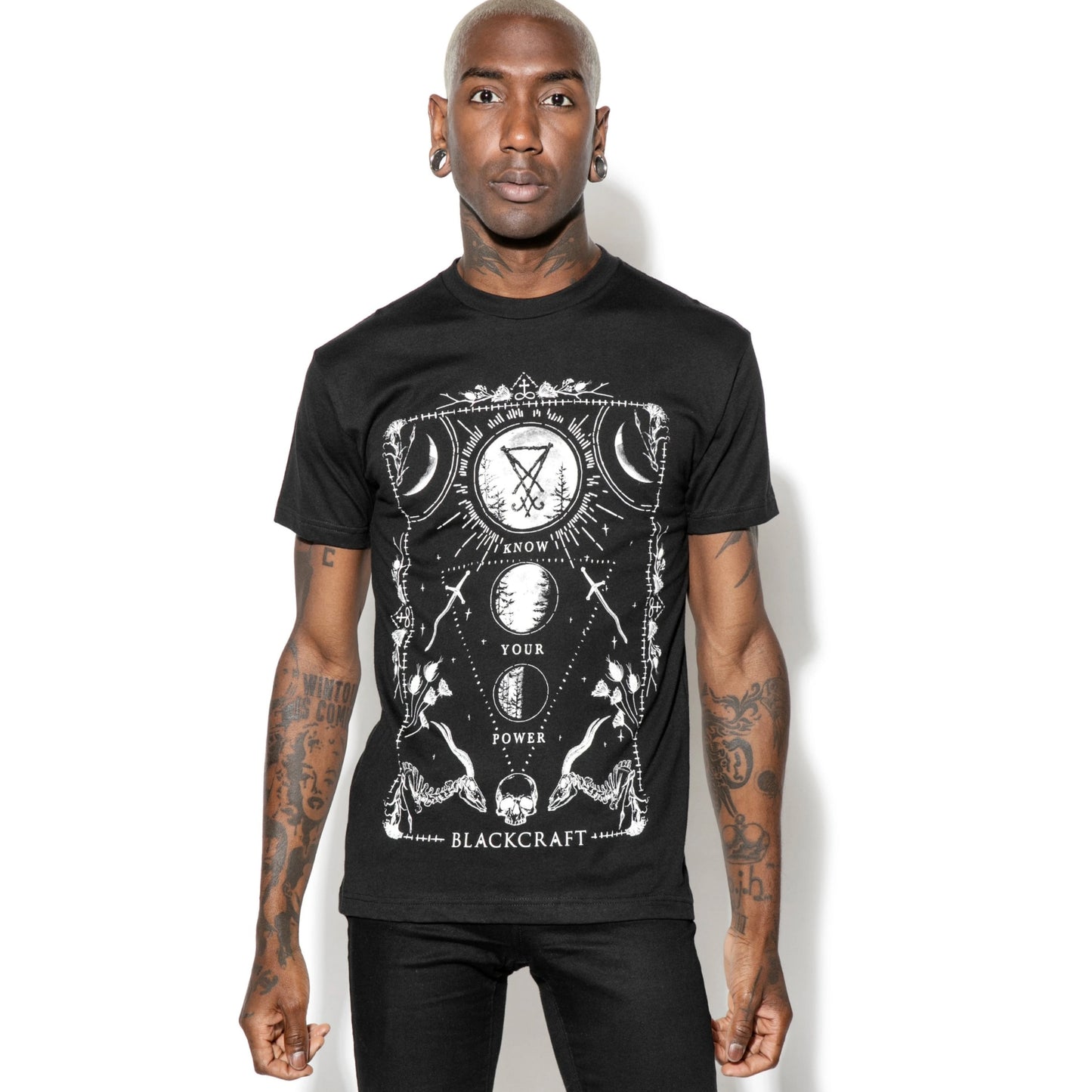 Men's T-Shirt | Know Your Power | 100% Cotton Black Tee - Blackcraft Cult - Shirts