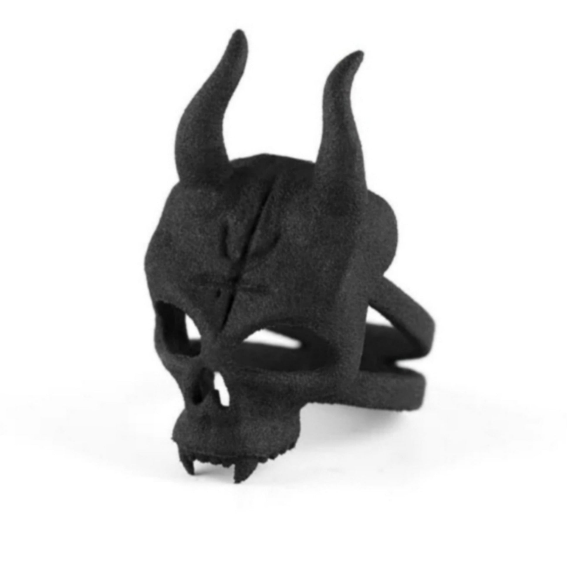 Lilith Black Skull Ring | The Unholy Skull In 3D Polyamide Print - Rogue + Wolf - Rings