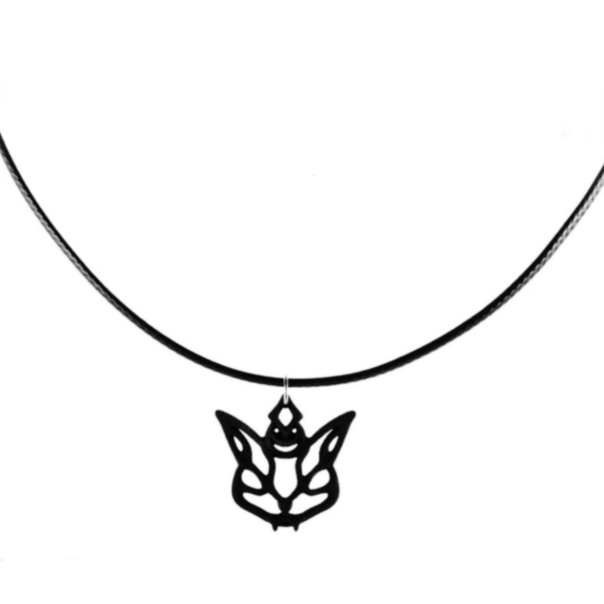 Gothic Necklace | Witch Cat Familiar Necklace in Black 3D Polyamide - Rogue + Wolf - Necklaces