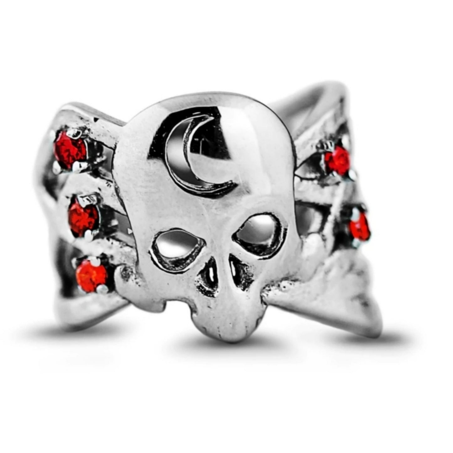 Mirror Stainless Steel Ring | Sands of Time 925 Gemstones Skull 6 - Rogue + Wolf - Rings