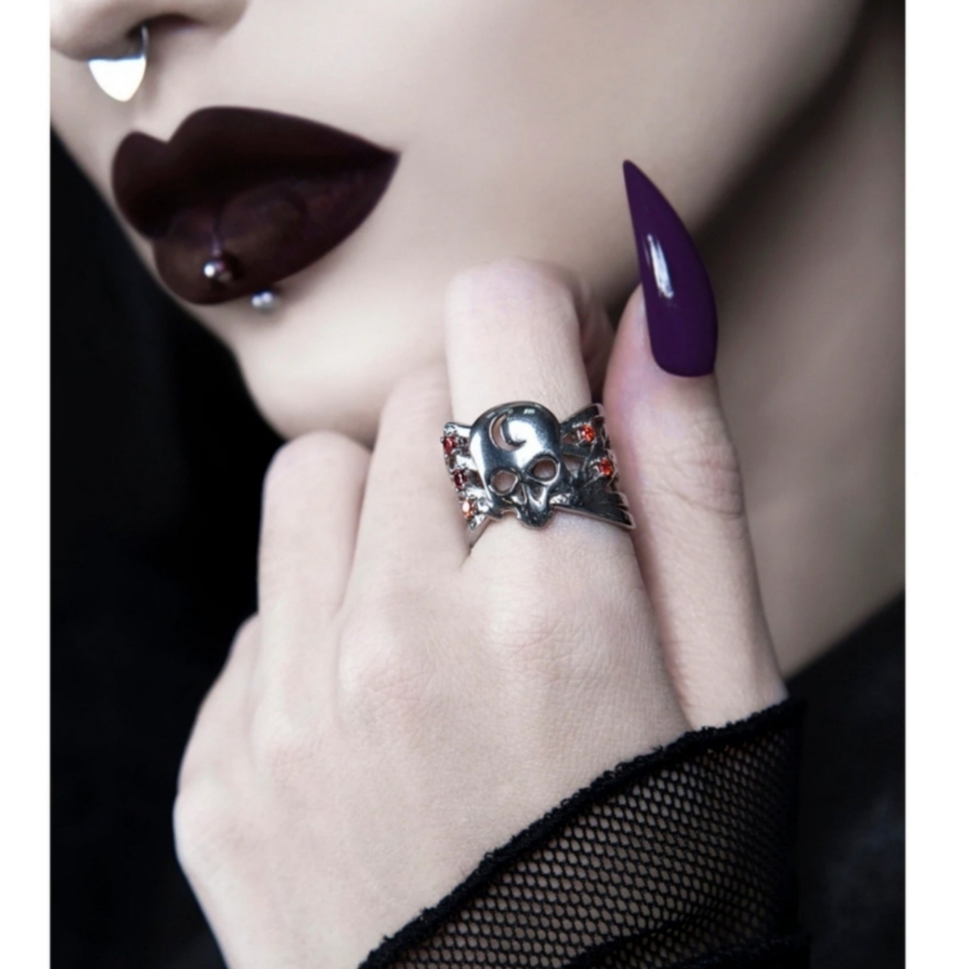 Mirror Stainless Steel Ring | Sands of Time 925 Gemstones Skull 6 - Rogue + Wolf - Rings