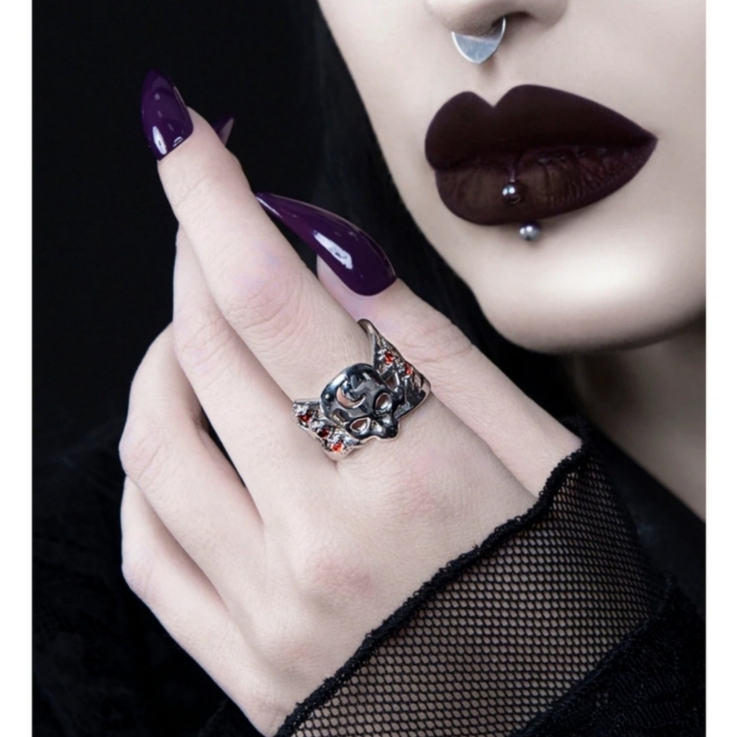 Mirror Stainless Steel Ring | Sands of Time 925 Gemstones Skull 6 - Rogue + Wolf - Rings