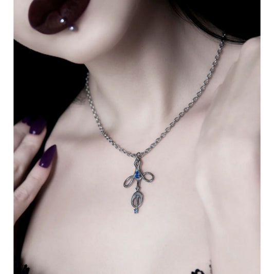 Mirror Stainless Steel Necklace | Cassiopeia Tanzanite Center Stone - Rogue + Wolf - Necklaces