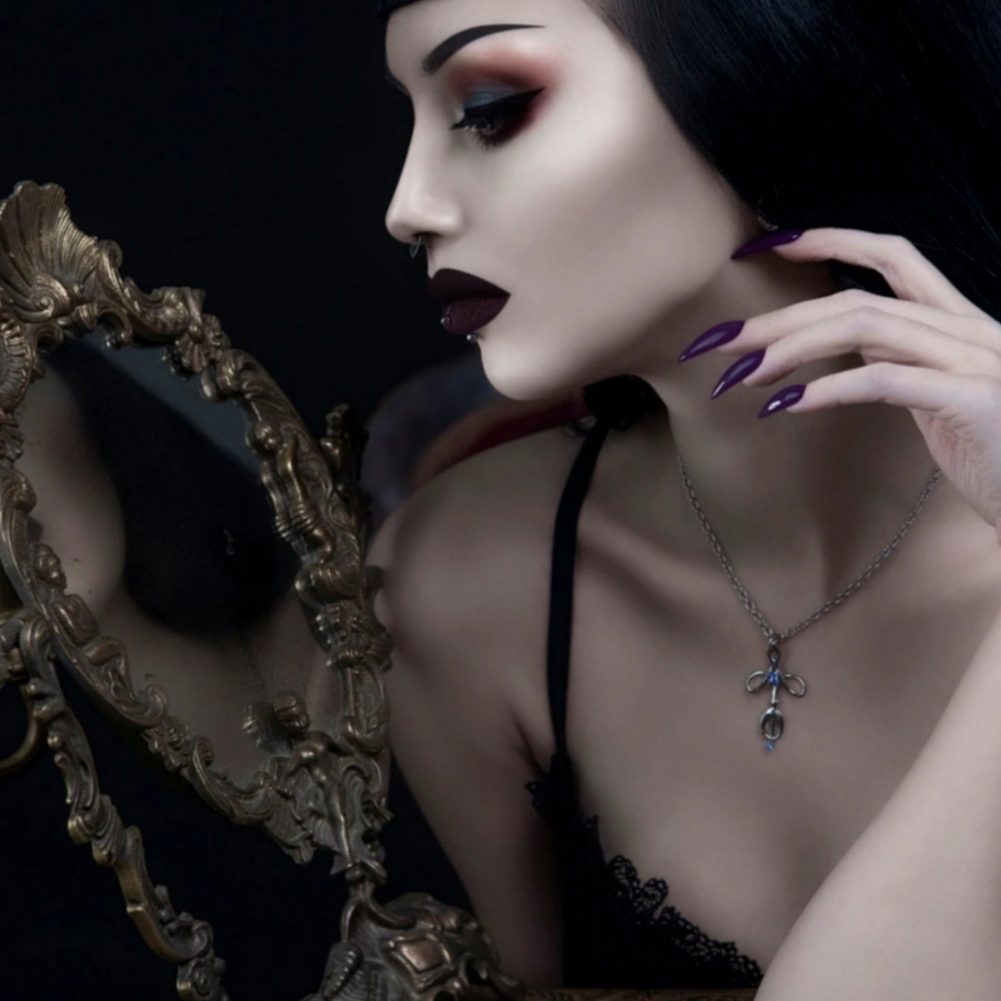 Mirror Stainless Steel Necklace | Cassiopeia Tanzanite Center Stone - Rogue + Wolf - Necklaces