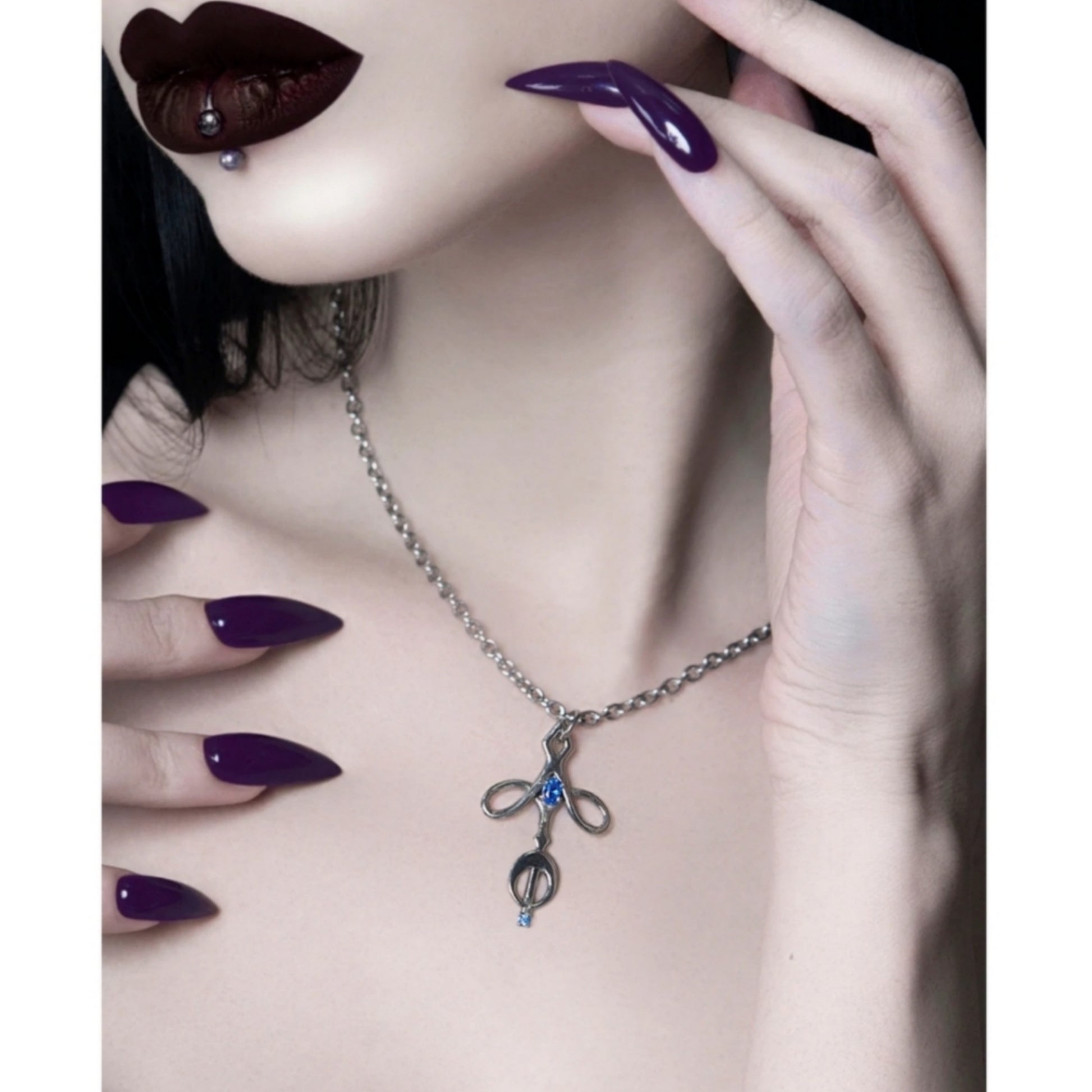 Mirror Stainless Steel Necklace | Cassiopeia Tanzanite Center Stone - Rogue + Wolf - Necklaces