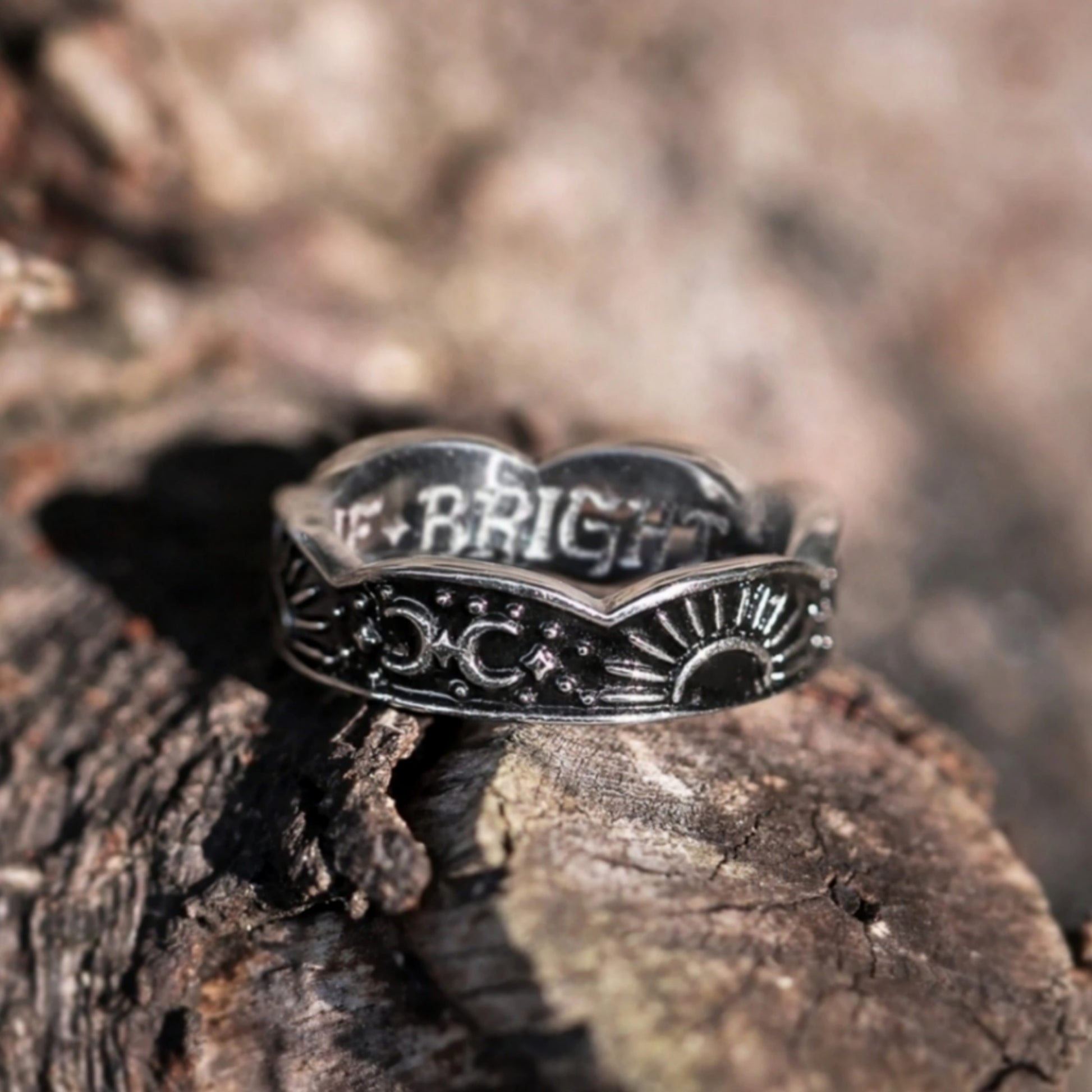 Victorian Ring | Antique "Shine Bright" Inscribed Silver Black - Rogue + Wolf - Rings