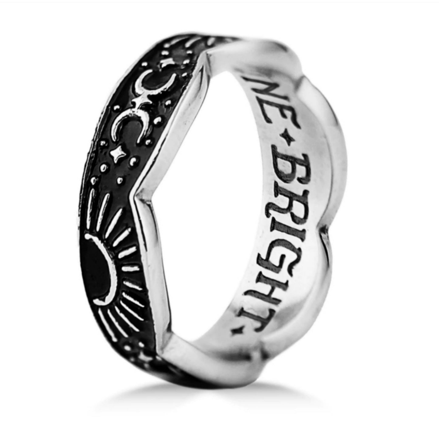 Victorian Ring | Antique "Shine Bright" Inscribed Silver Black - Rogue + Wolf - Rings