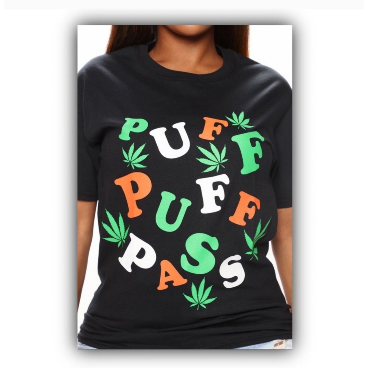 Unisex Graphic Tee | Puff Puff Pass | Print Comfy Cotton Black T-Shirt - Fashion Nova - Shirts