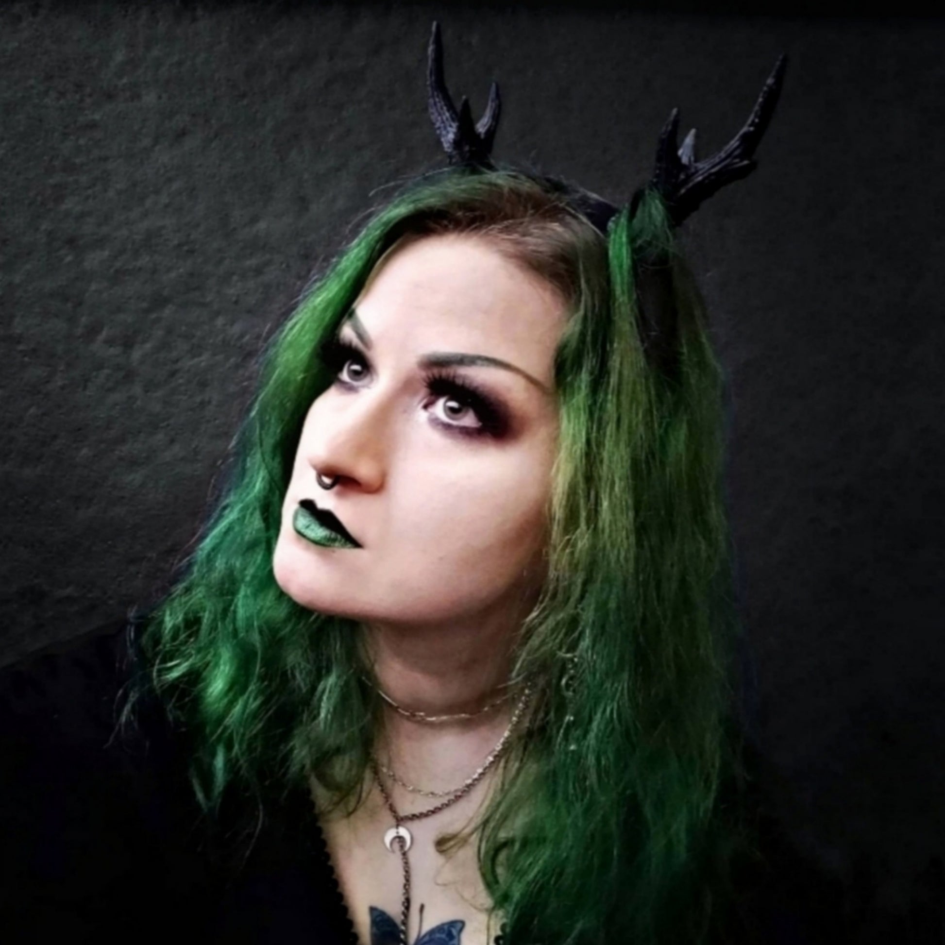 Gothic Headpiece | Black Antlers Headband Occult Cosplay Rituals Gathering - Restyle - Headbands