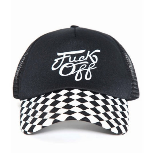 Black & White Trucker Hat | F*ck Off Respectfully Snapback Hat - Fashion Nova - Hats