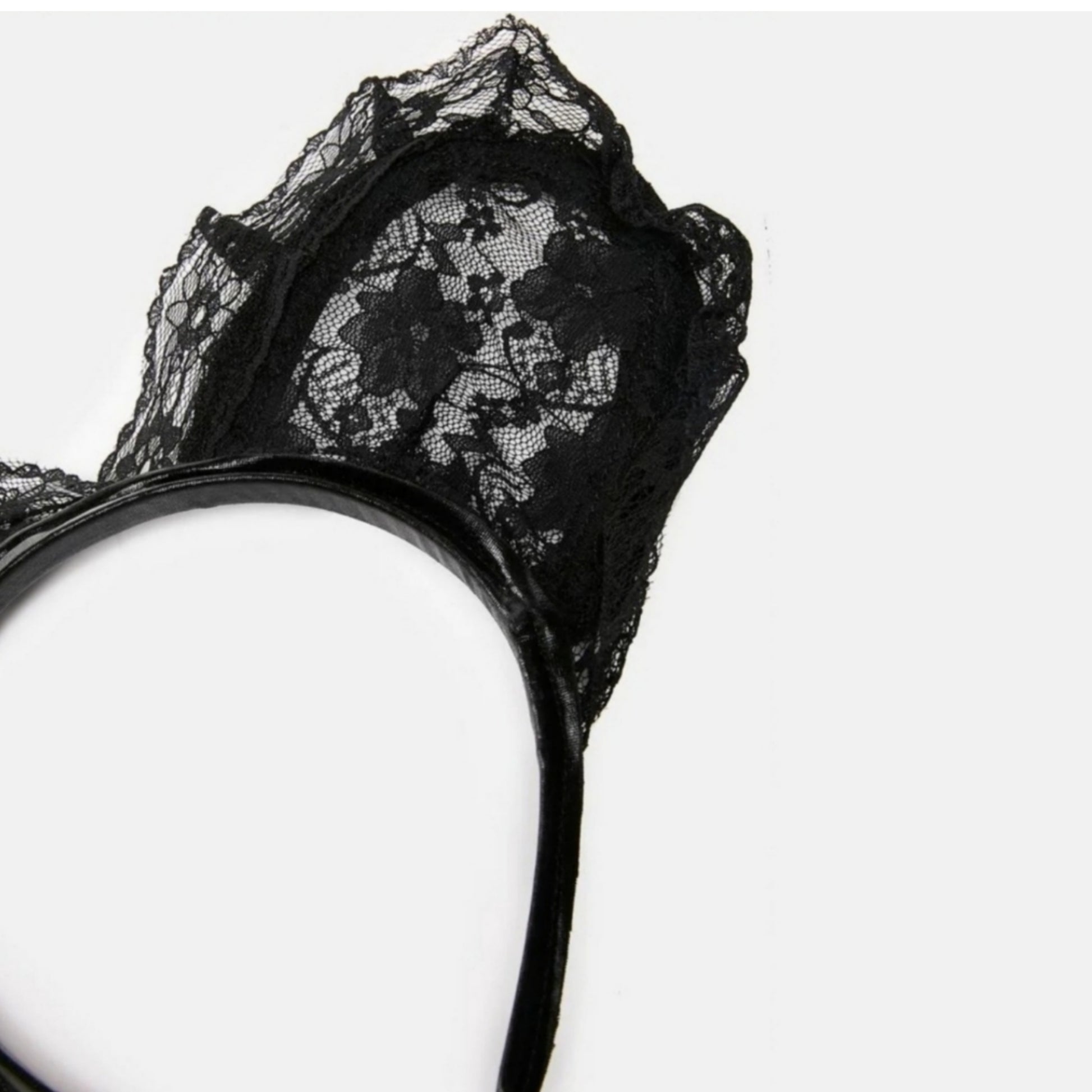 Lacey Cat Ears Headband | Attack Mode | Black Floral Cat Headband - Starline - Headbands