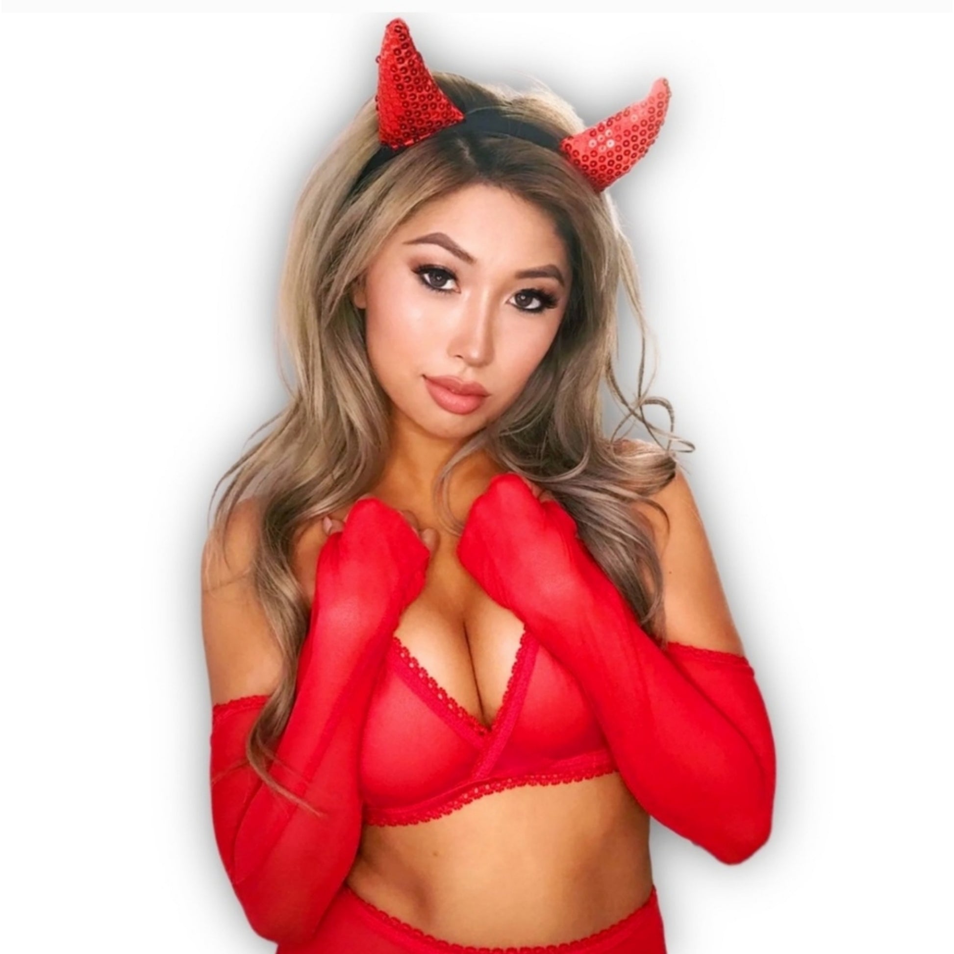 Sequins Devil Horns Headband | Sparkly Red Devil Horns Head Piece Accessory - Fashion Nova - Headbands