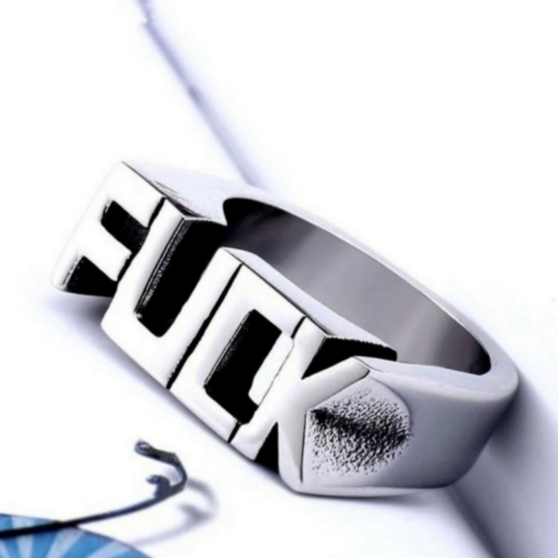 Unisex F*ck Ring | Punk Biker Goth Adult Humor Solid Stainless Steel - A Gothic Universe - Rings