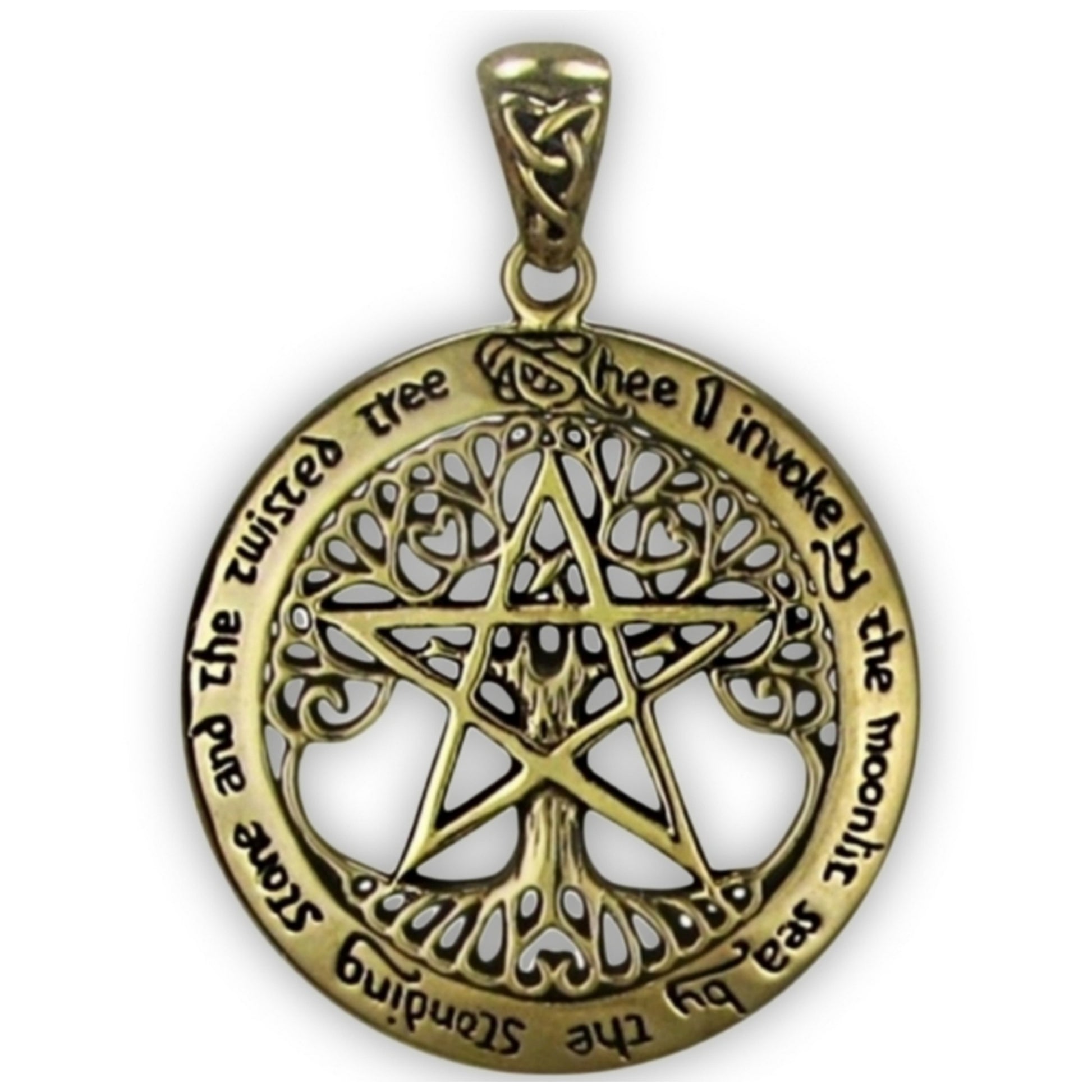 Antique Bronze Pentacle Pendant | Celtic World Tree | Balance & Harmony Pendant - Dryad Design - Pendants