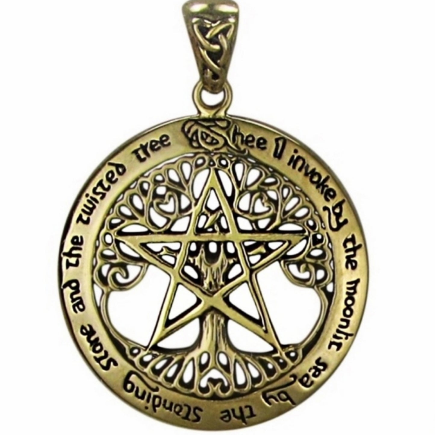 Antique Bronze Pentacle Pendant | Celtic World Tree | Balance & Harmony Pendant - Dryad Design - Pendants