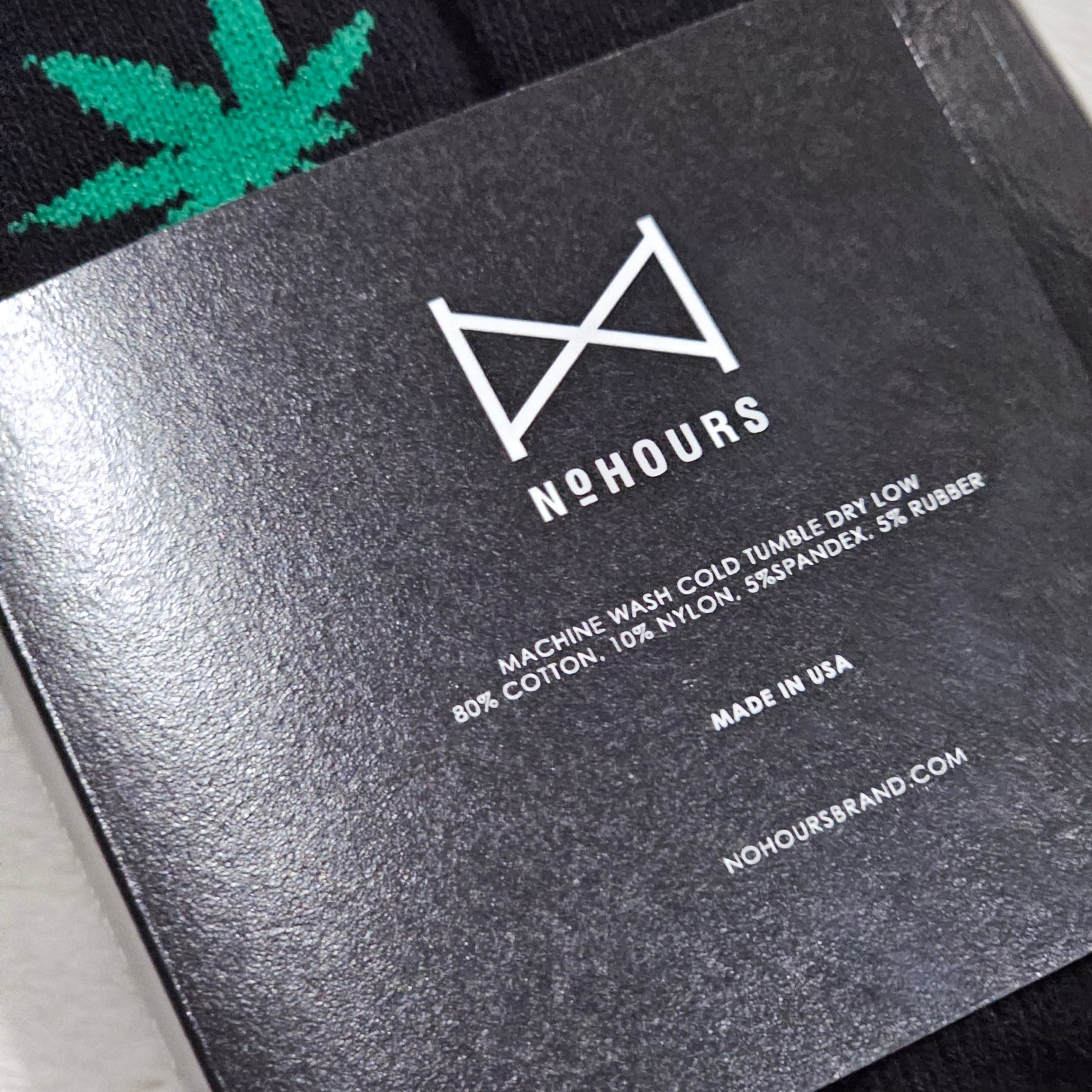 Dream Crew Socks | Black & Green Weed Leaf Graphics - No Hours - Socks