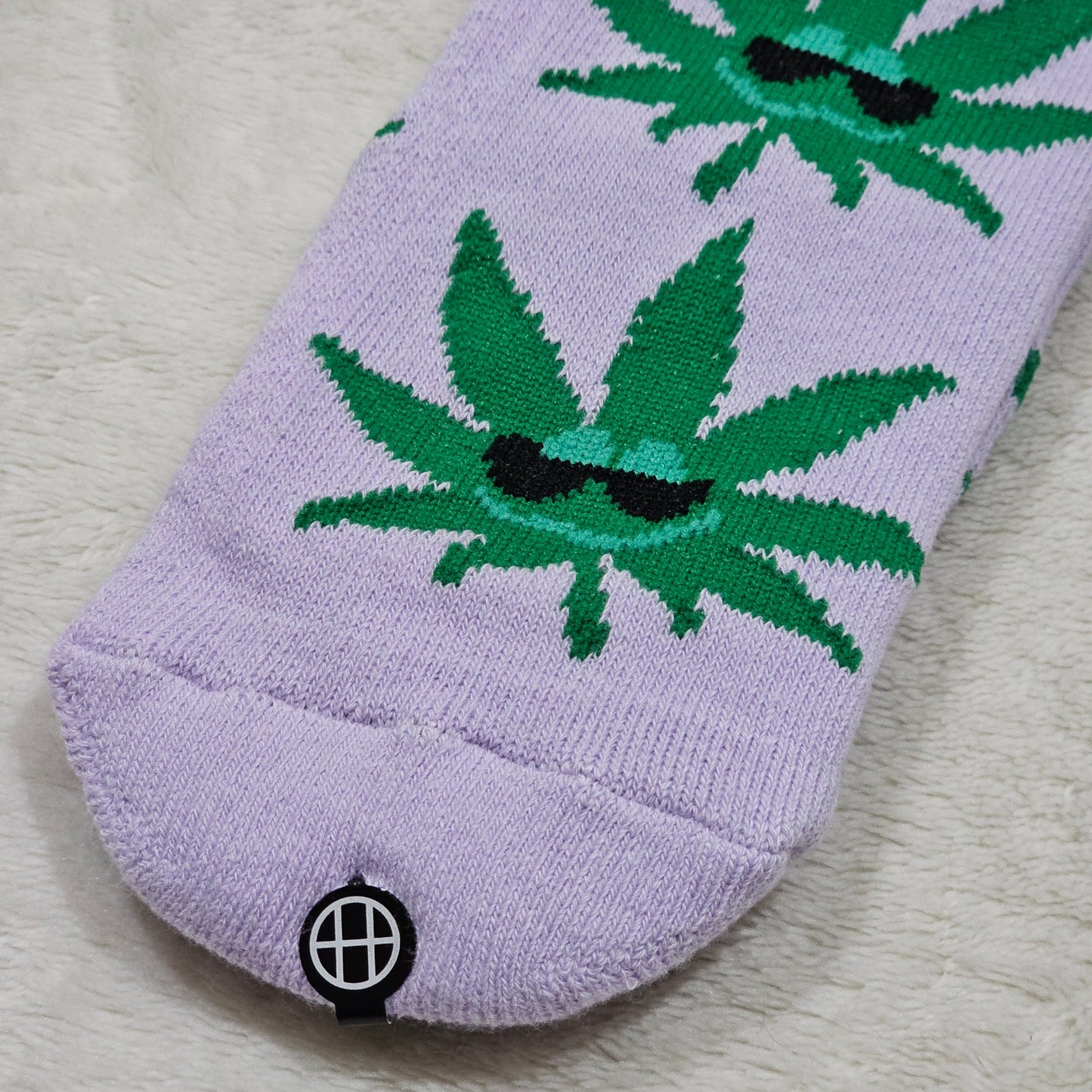 Green Buddy Vacay Socks | Time to Chill Weed Leaf Graphic Cotton - HUF - Socks