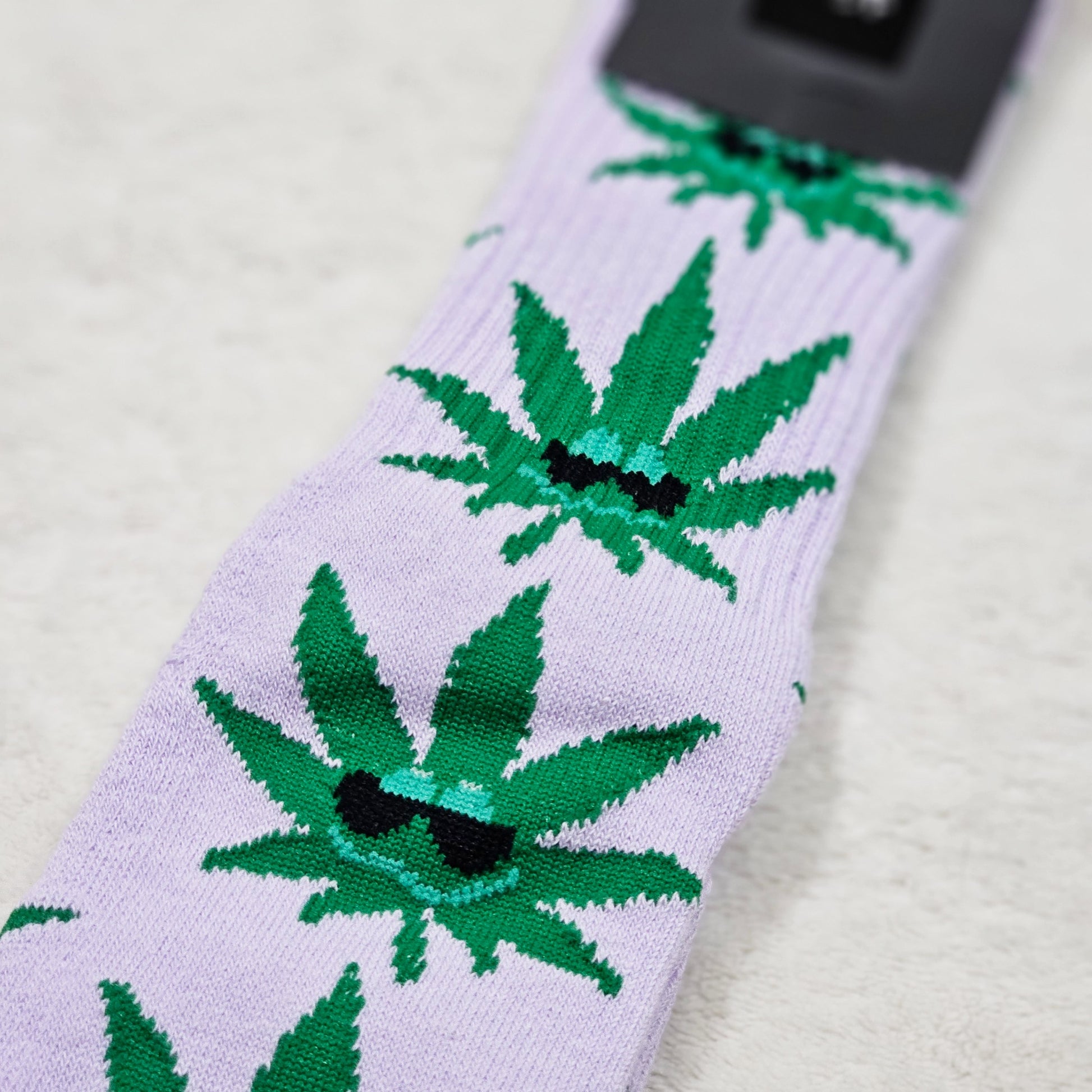 Green Buddy Vacay Socks | Time to Chill Weed Leaf Graphic Cotton - HUF - Socks