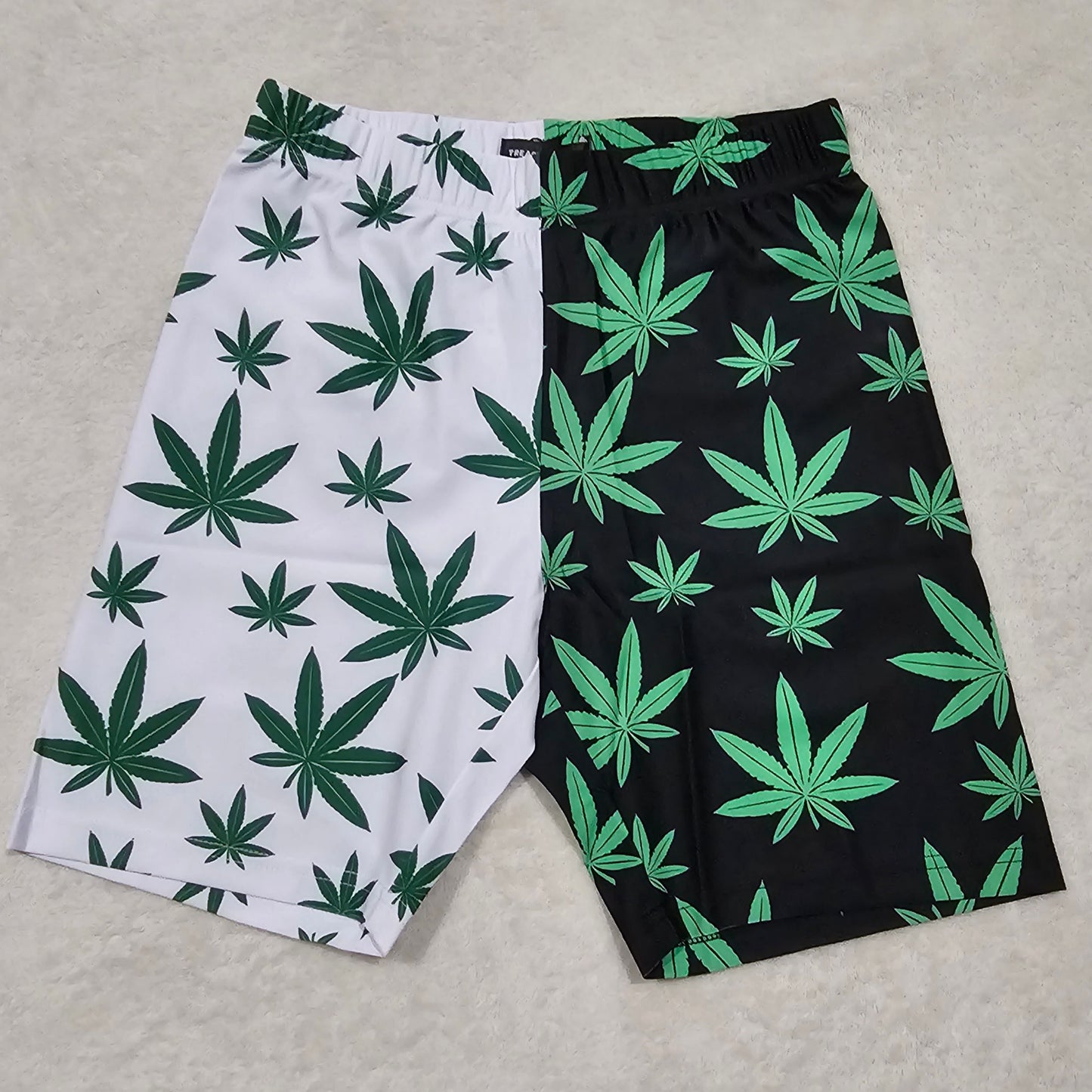 Half 420 Shorts | Expand Your Mind | High Rise Split Color Design - Treasure The Funk - Shorts