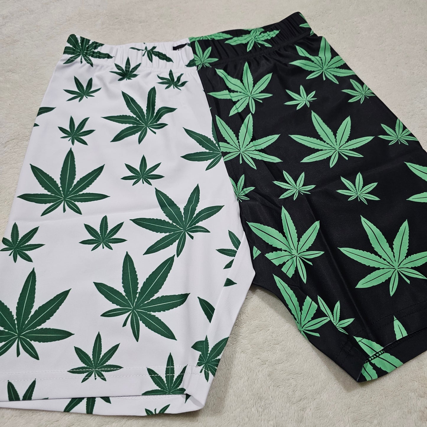 Half 420 Shorts | Expand Your Mind | High Rise Split Color Design - Treasure The Funk - Shorts